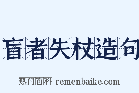 盲者失杖造句是什么意思的图片